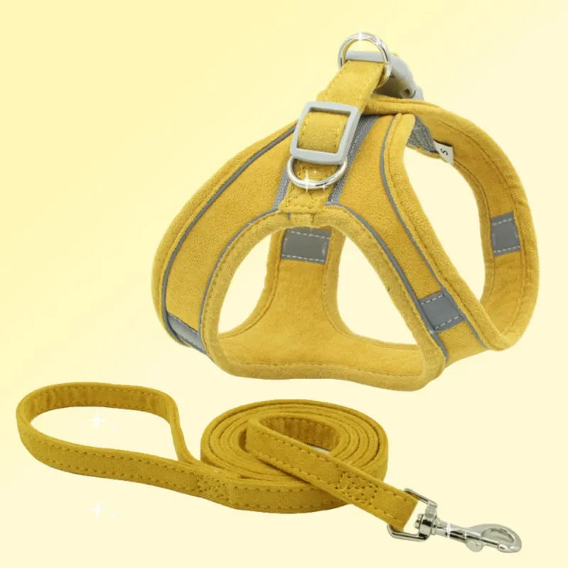 Soft Reflective Dog Harness Set - Aqua