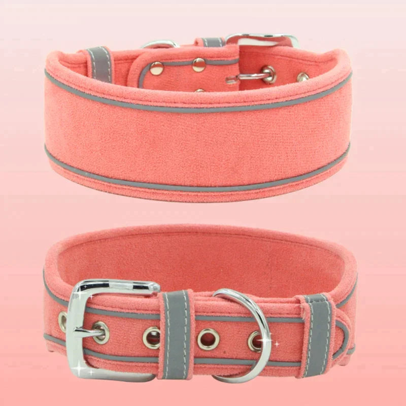 Soft Reflective Dog Collar - Pink