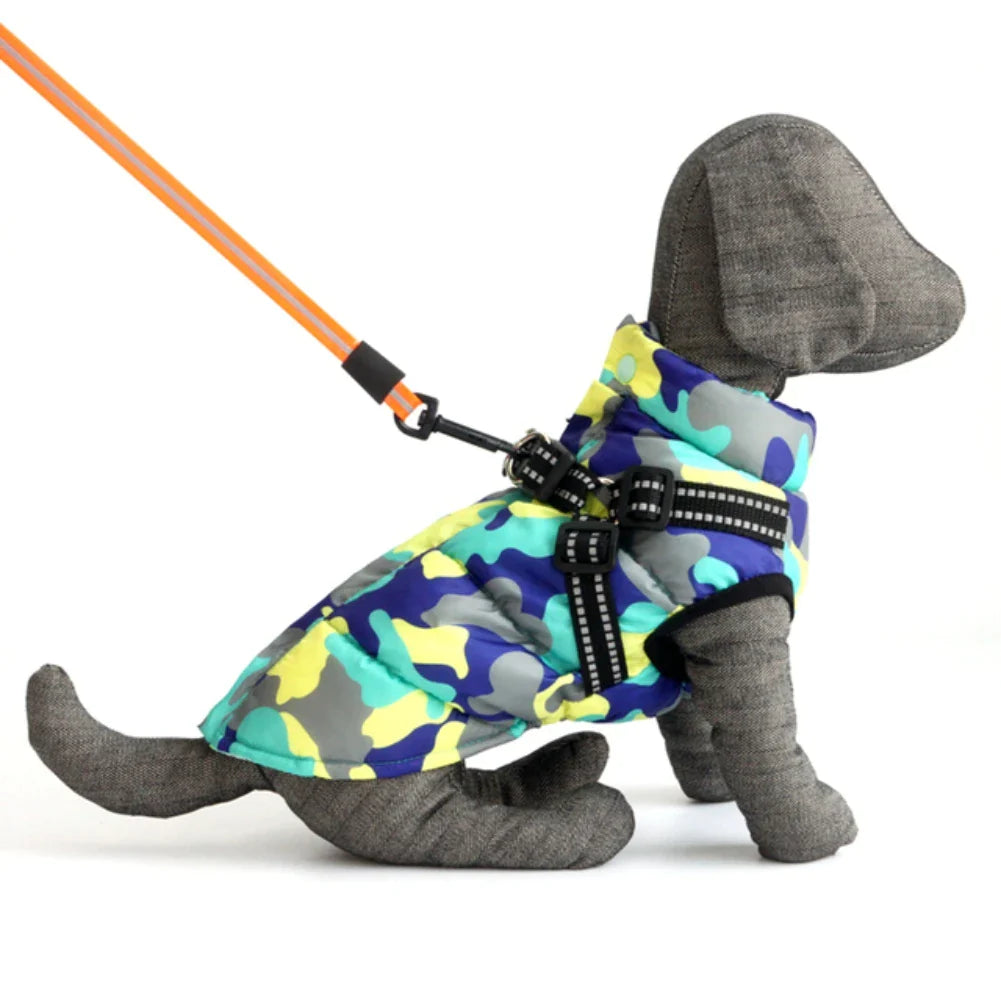 Waterproof Camouflage Dog Vest - Grey