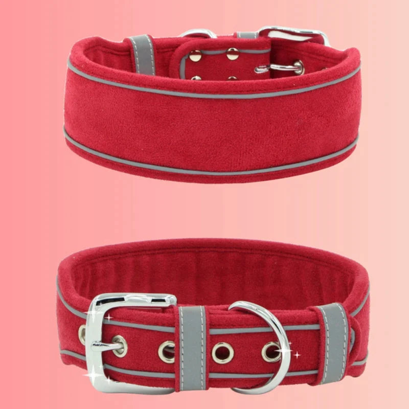 Soft Reflective Dog Collar - Red